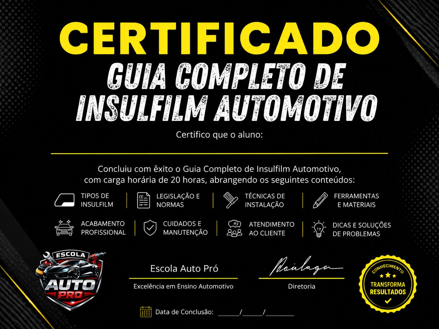 Certificado Guia Insulfilm Pro